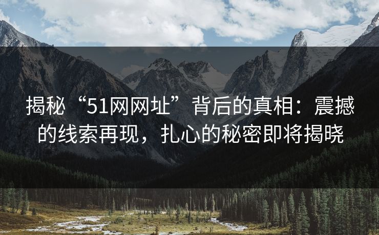 揭秘“51网网址”背后的真相：震撼的线索再现，扎心的秘密即将揭晓